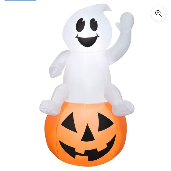 Baby ghost on pumpkin Halloween inflatable - Picture 3 of 6